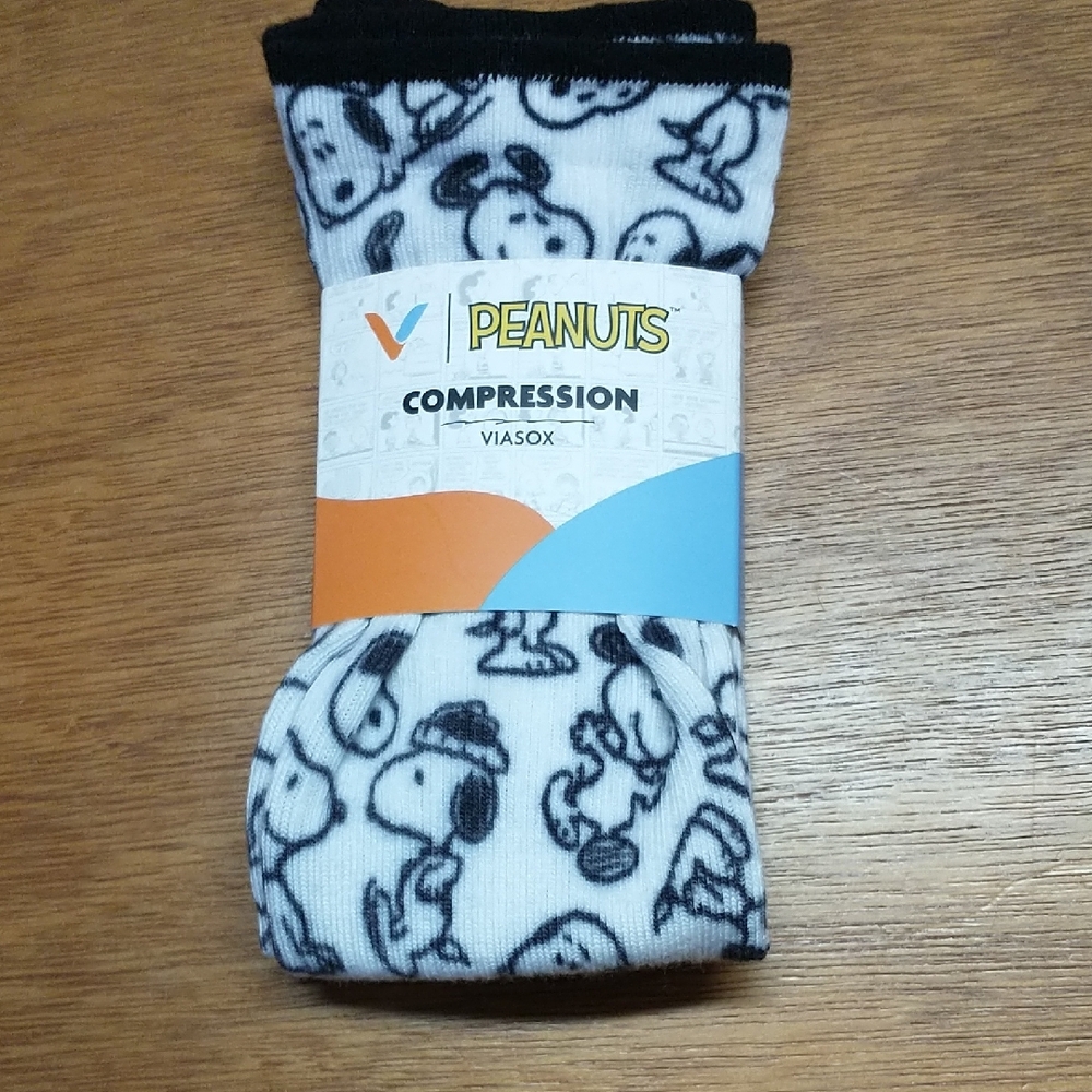 Peanuts Compression Socks - Black and White